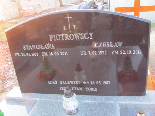 Adam Galewski 1983 Nowe Skalmierzyce - Grobonet - Wyszukiwarka osób pochowanych