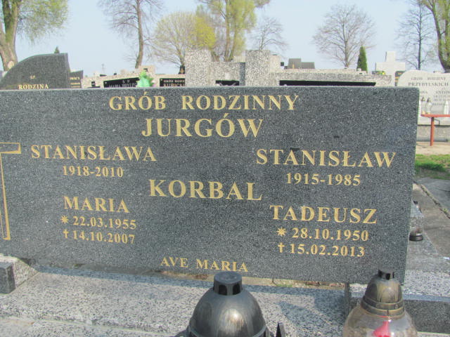 Stanisława Jurga 1918 Nowe Skalmierzyce - Grobonet - Wyszukiwarka osób pochowanych